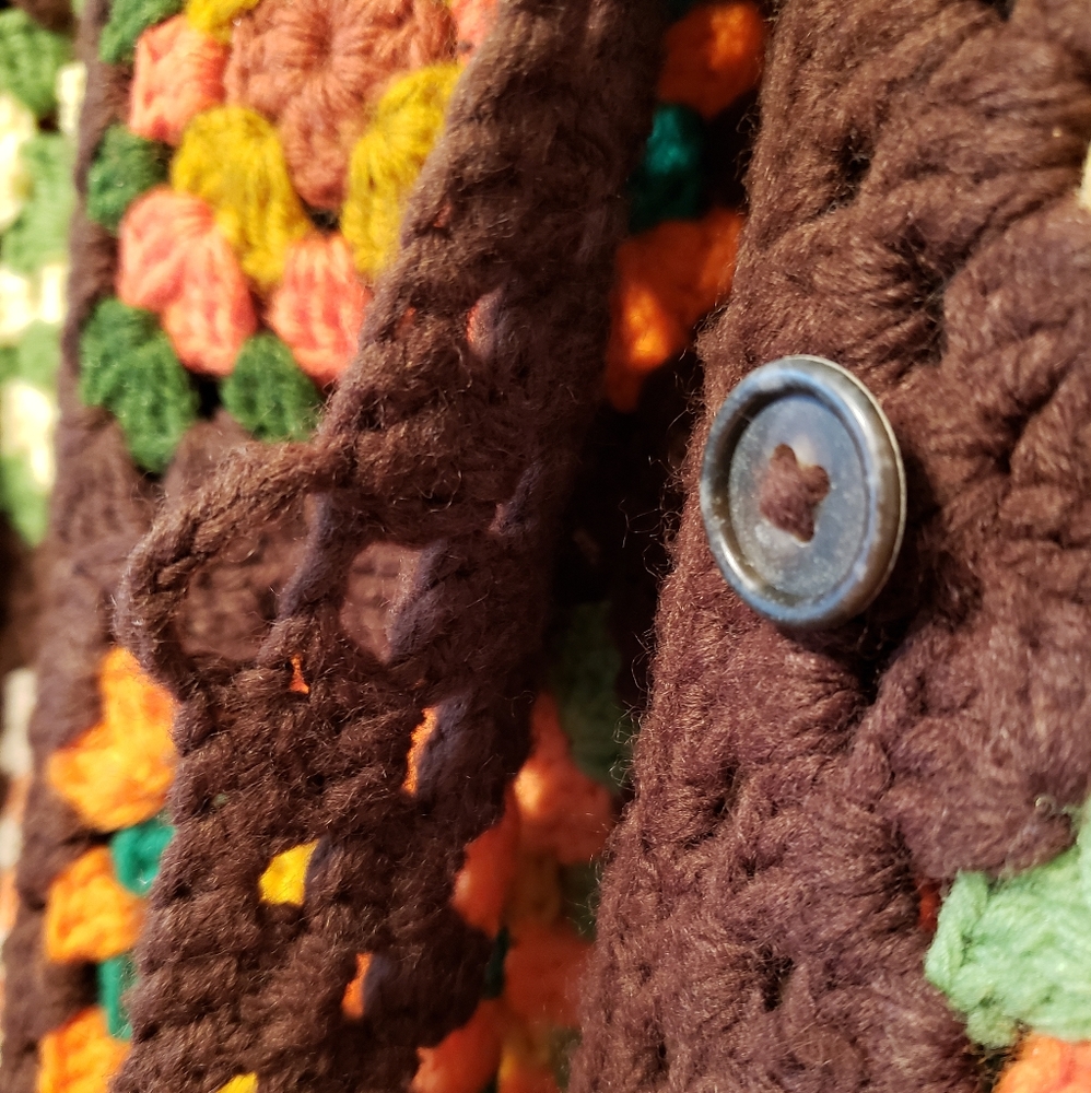 š„VINTAGE | Grandma's Hand-Crocheted Jacket 1970s - Picture 8 of 16